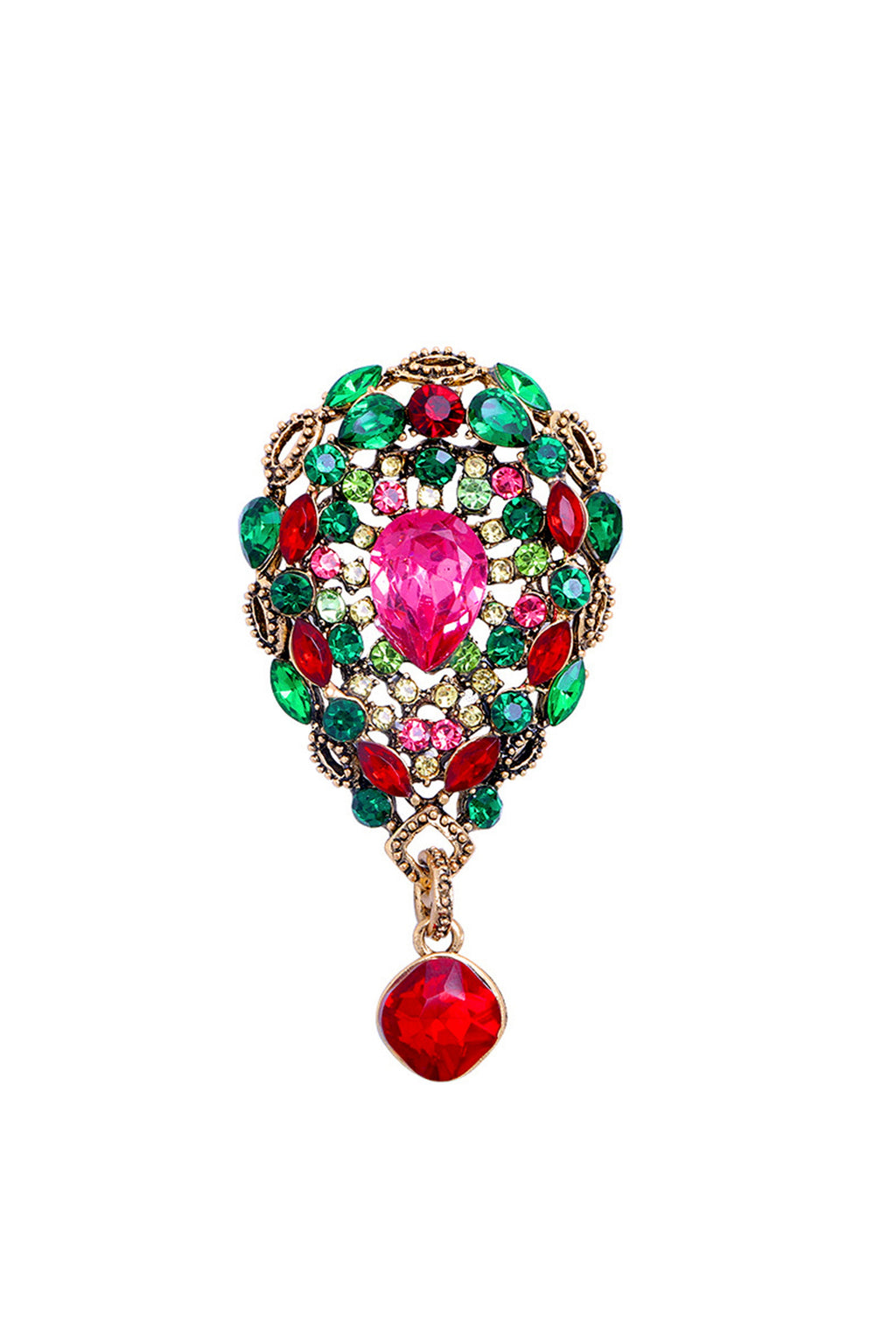 Teardrop Rhinestone Brooch PA4123
