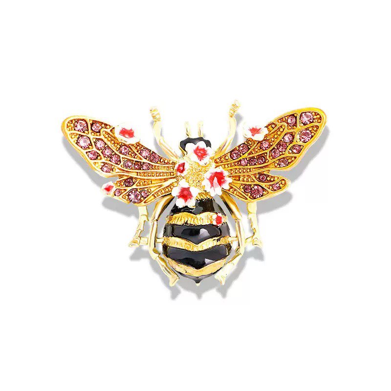 Bee Alloy Rhinestone Brooch PA4135