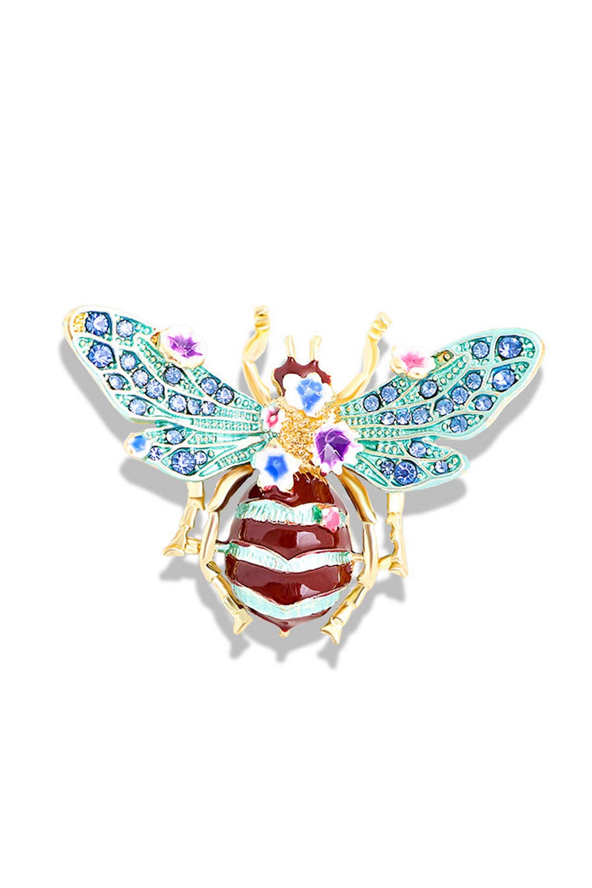 Bee Alloy Rhinestone Brooch PA4135