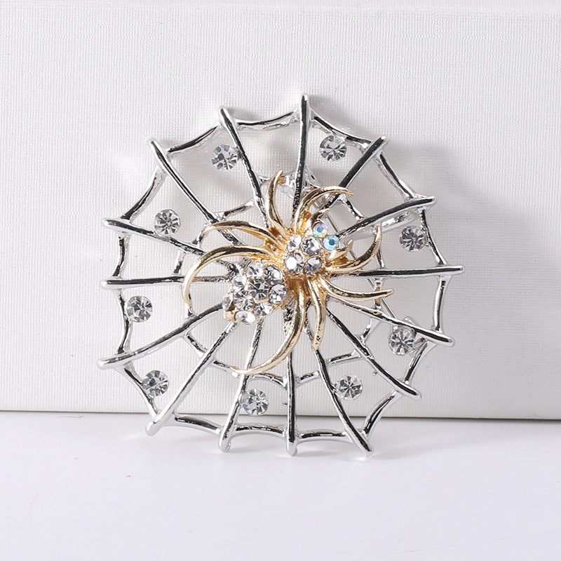 Spider Alloy Rhinestone Brooch PA4138 - view 2