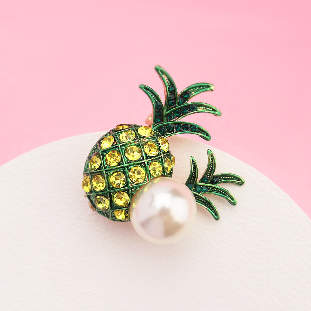 Pineapple Rhinestone Brooch PA4158