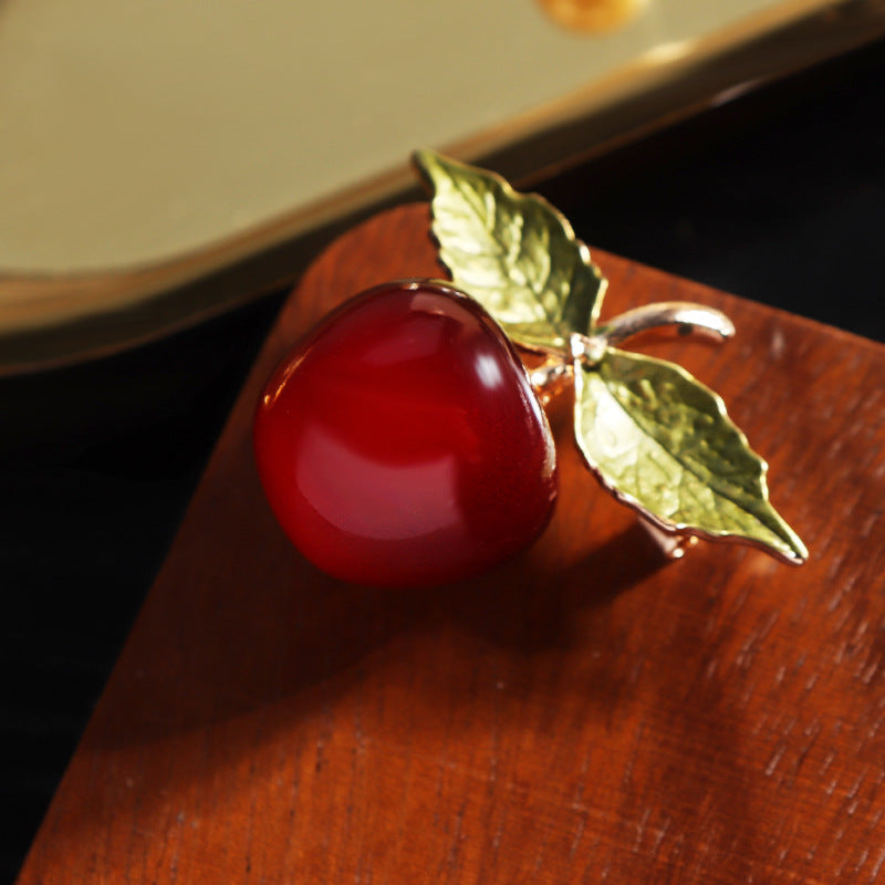 Cherry Alloy Brooch PA4160