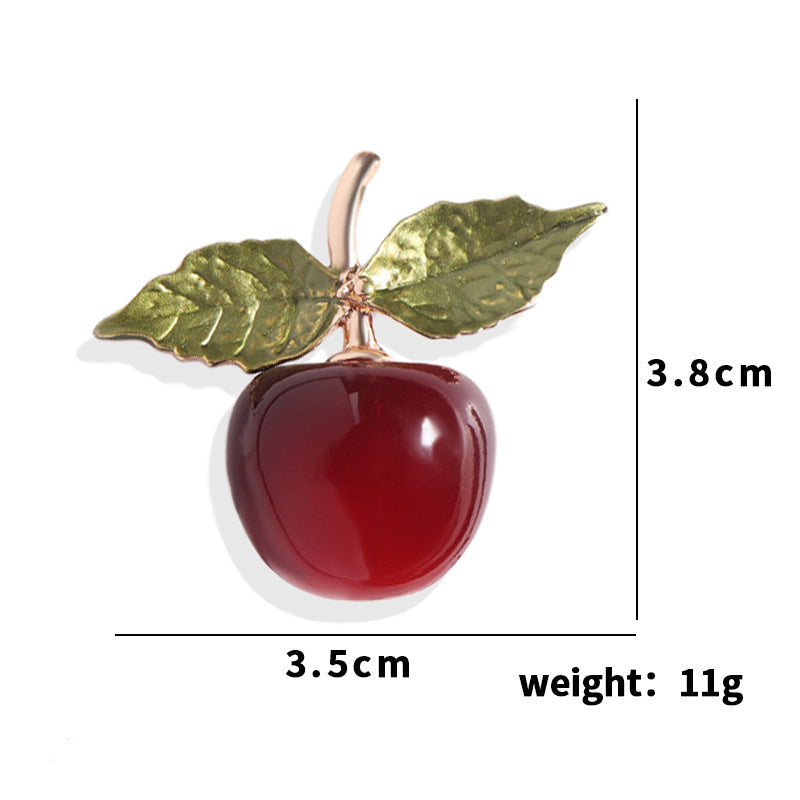 Cherry Alloy Brooch PA4160