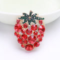 Strawberry Rhinestone Brooch PA4171