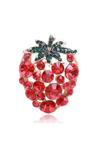 Strawberry Rhinestone Brooch PA4171