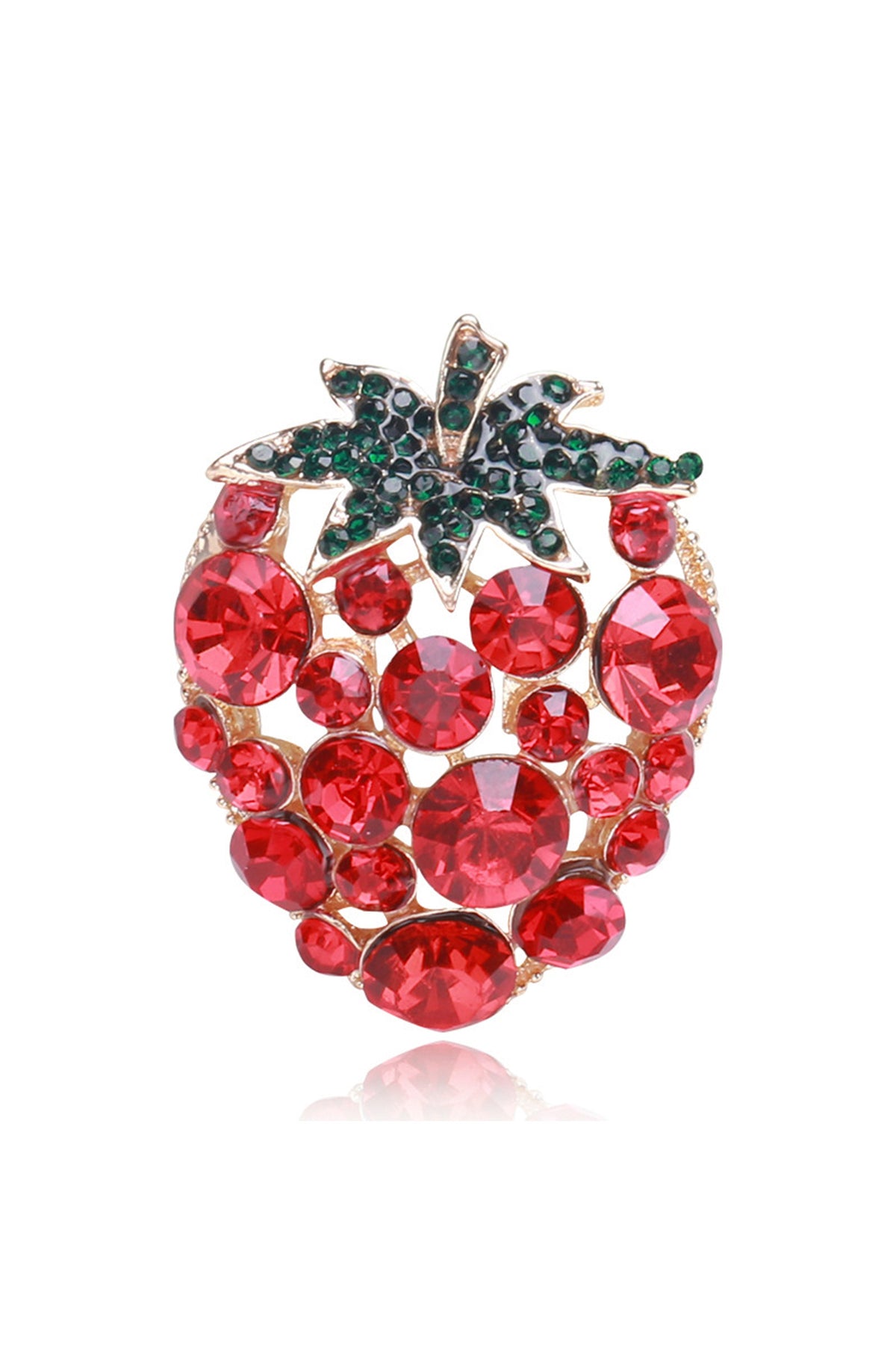 Strawberry Rhinestone Brooch PA4171