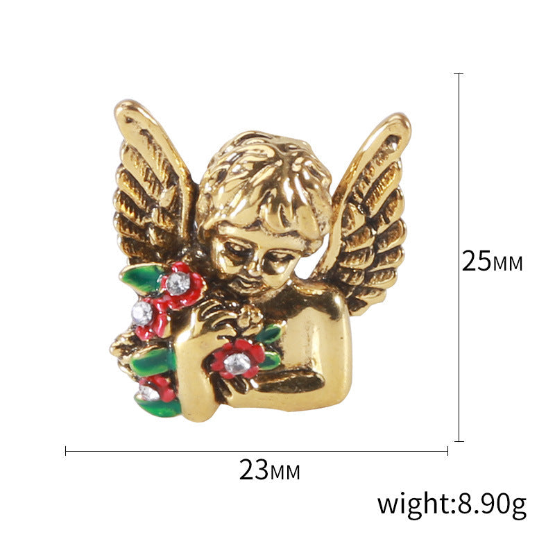 Angel Flower Rhinestone Brooch PA4199