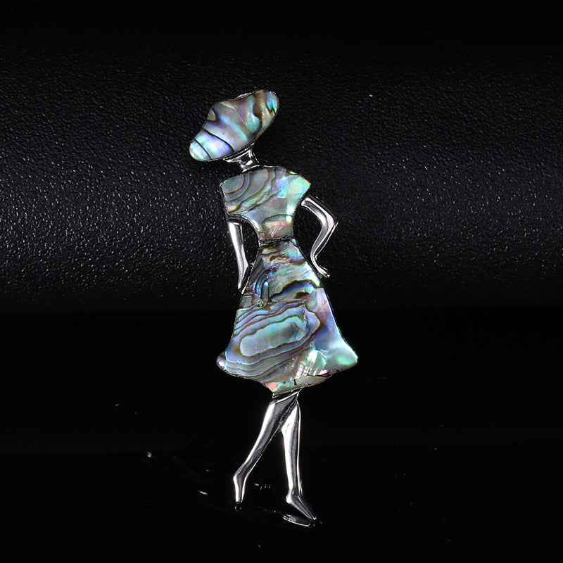 Girl Mother Of Pearl Brooch PA4216