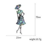 Girl Mother Of Pearl Brooch PA4216