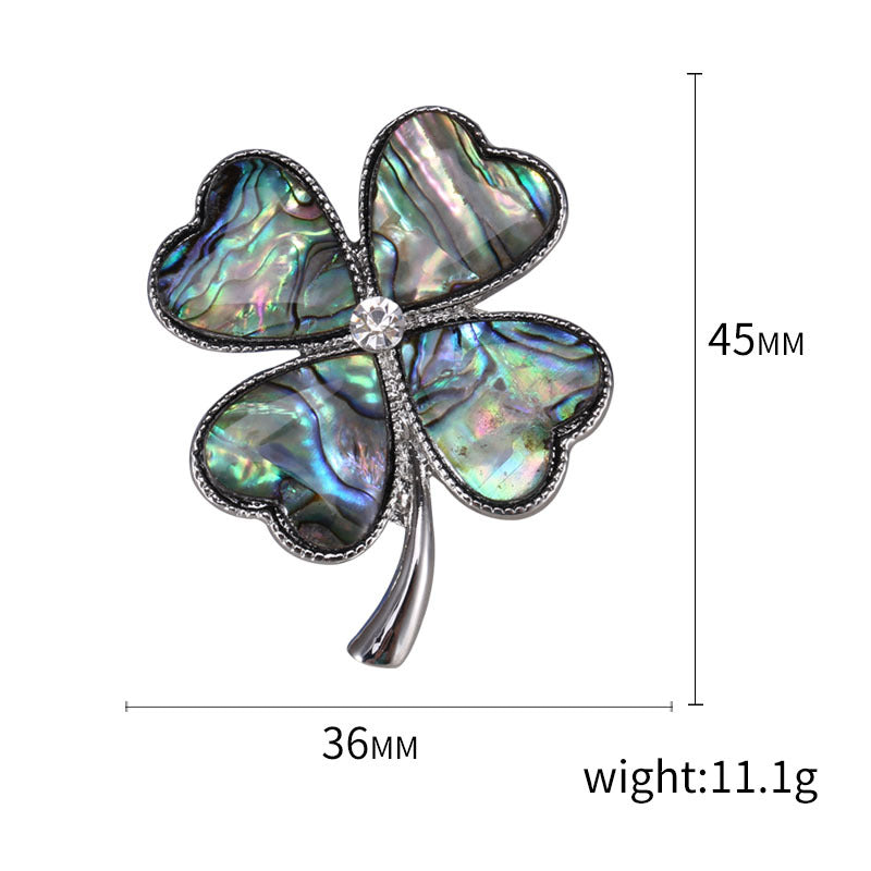 Clover Mother Of Pearl Brooch PA4217