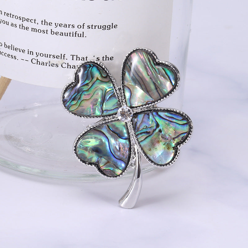 Clover Mother Of Pearl Brooch PA4217