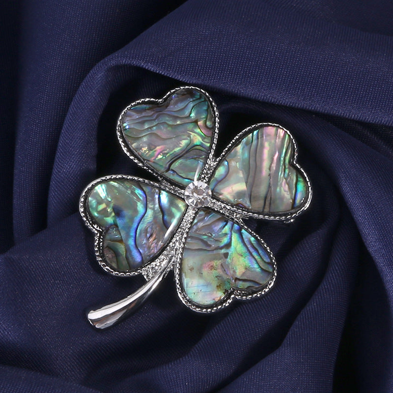 Clover Mother Of Pearl Brooch PA4217