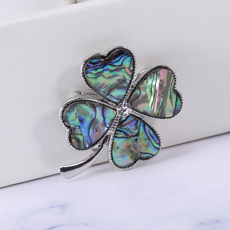 Clover Mother Of Pearl Brooch PA4217