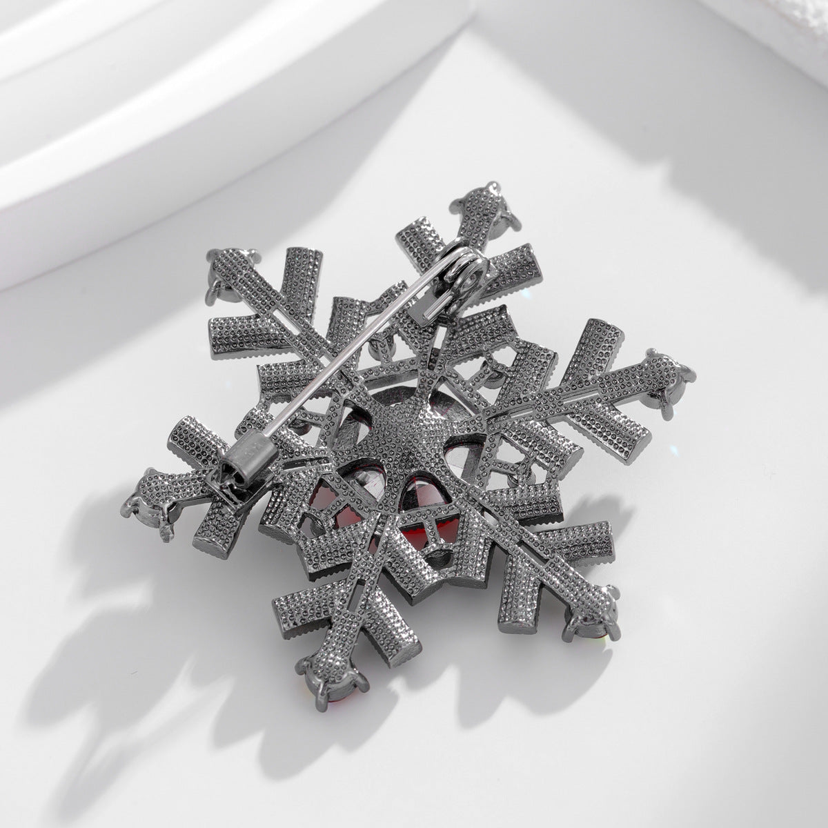 Snowflake Rhinestone Brooch PA4225