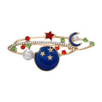 Starry Sky Universe Crystal Alloy Brooch PA4232 - view 2