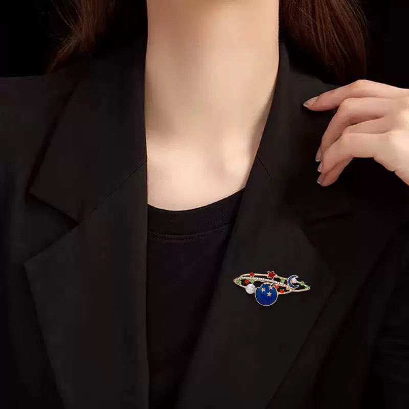 Starry Sky Universe Crystal Alloy Brooch PA4232 - view 3