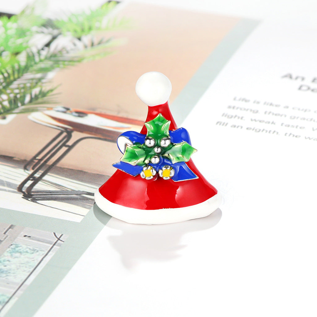 Christmas Hat Rhinestone Brooch PA4236