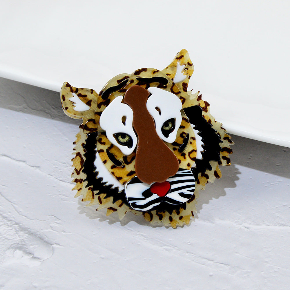 Leopard Acrylic Brooch PA4256 - view 4