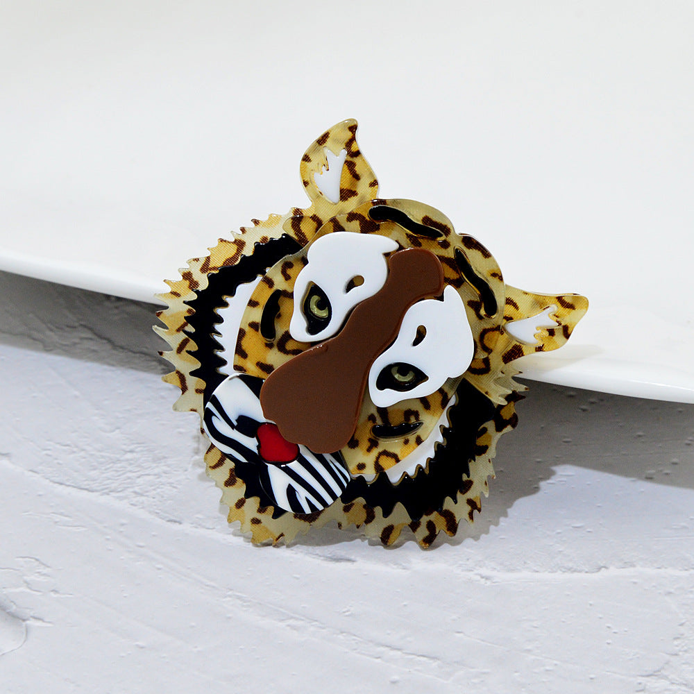 Leopard Acrylic Brooch PA4256 - view 5