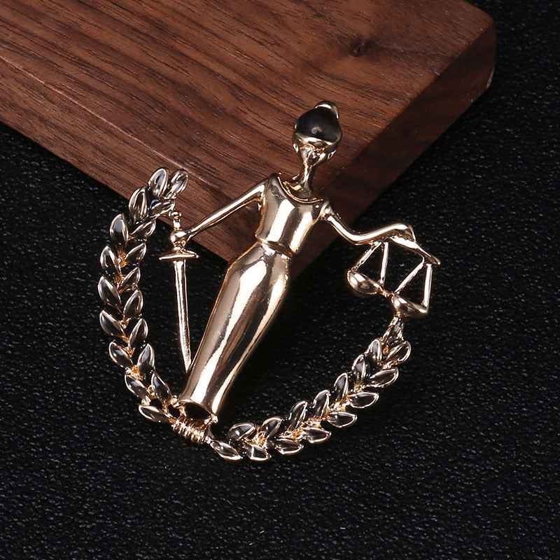 Libra Alloy Brooch PA4282