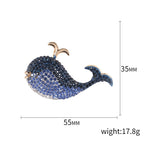 Whale Rhinestone Brooch PA4288 - view 2