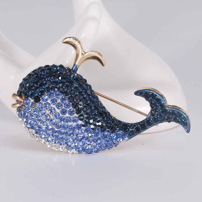 Whale Rhinestone Brooch PA4288 - view 6
