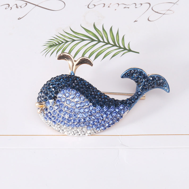 Whale Rhinestone Brooch PA4288 - view 3