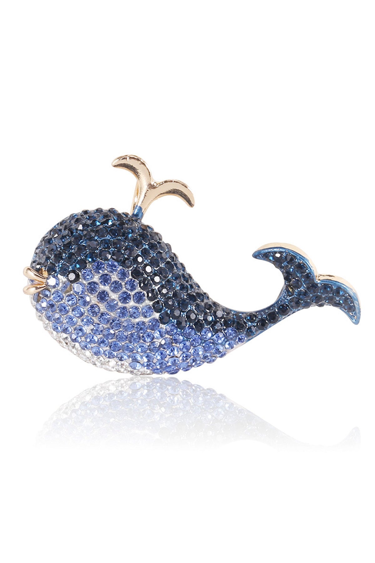 Whale Rhinestone Brooch PA4288