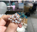 Grape Pearl Rhinestone Brooch PA4298