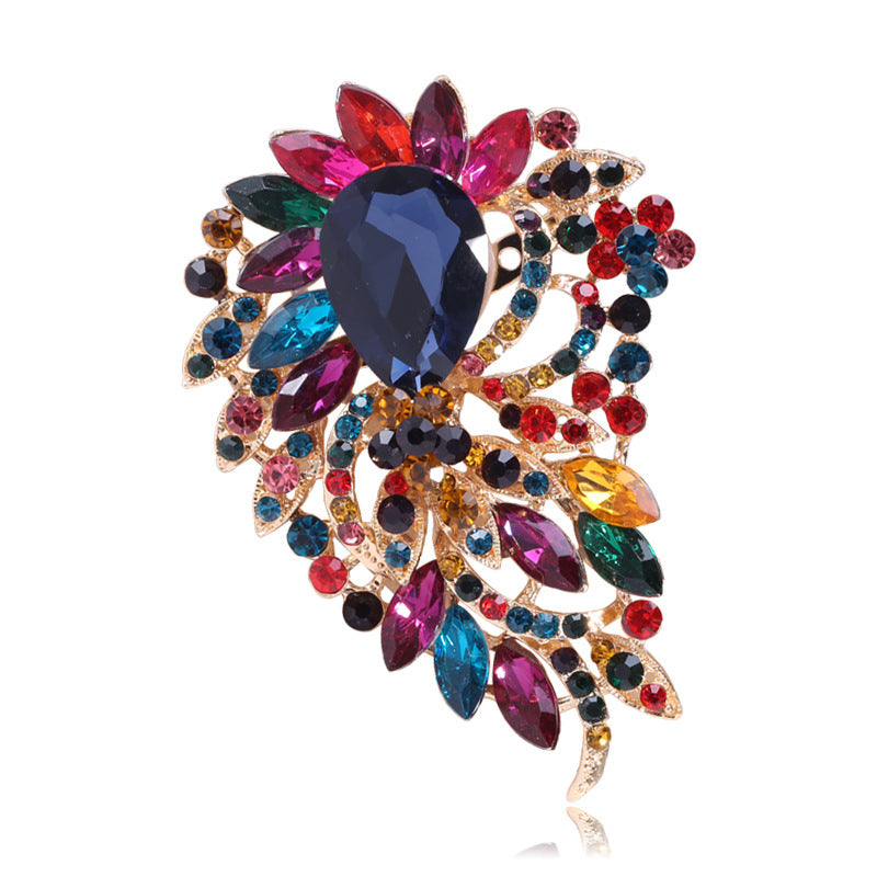 Floral Rhinestone Brooch PA4320
