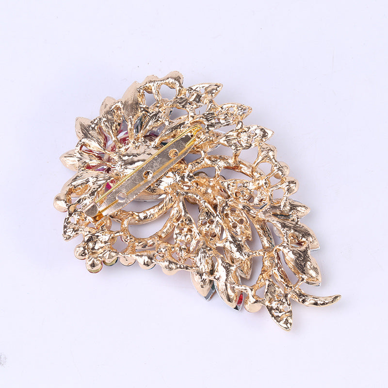Floral Rhinestone Brooch PA4320