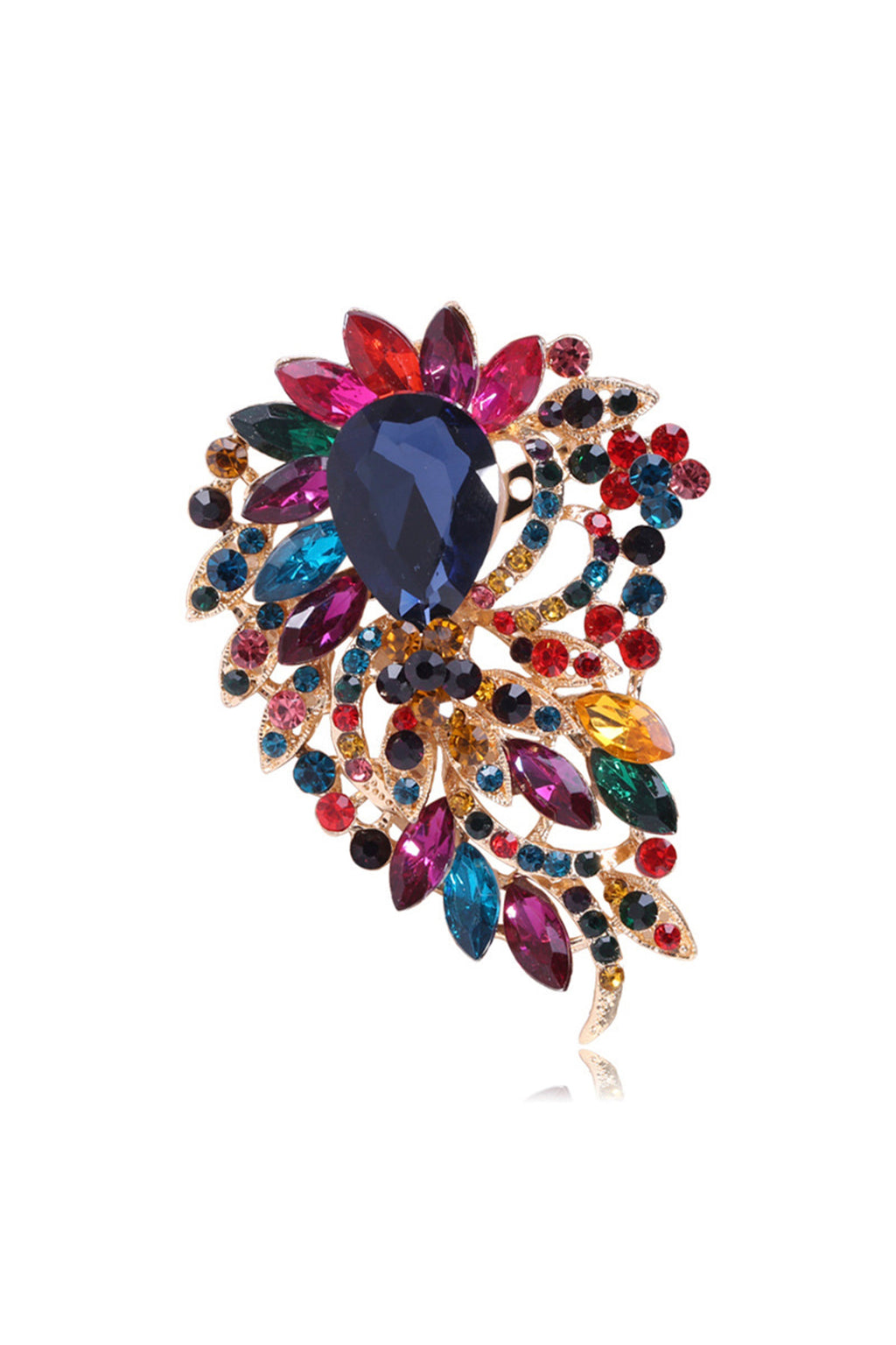 Floral Rhinestone Brooch PA4320