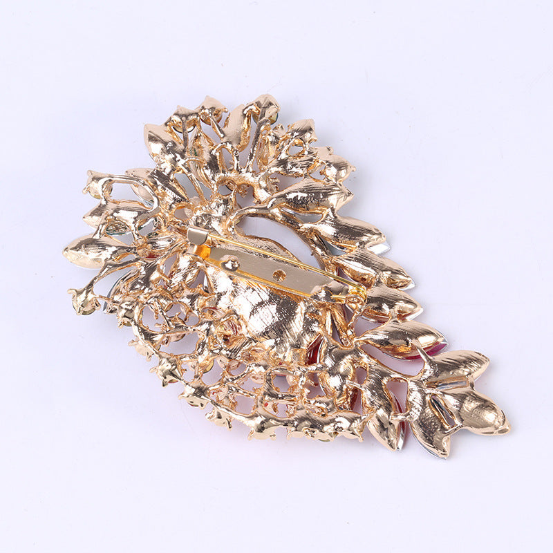 Floral Rhinestone Brooch PA4322