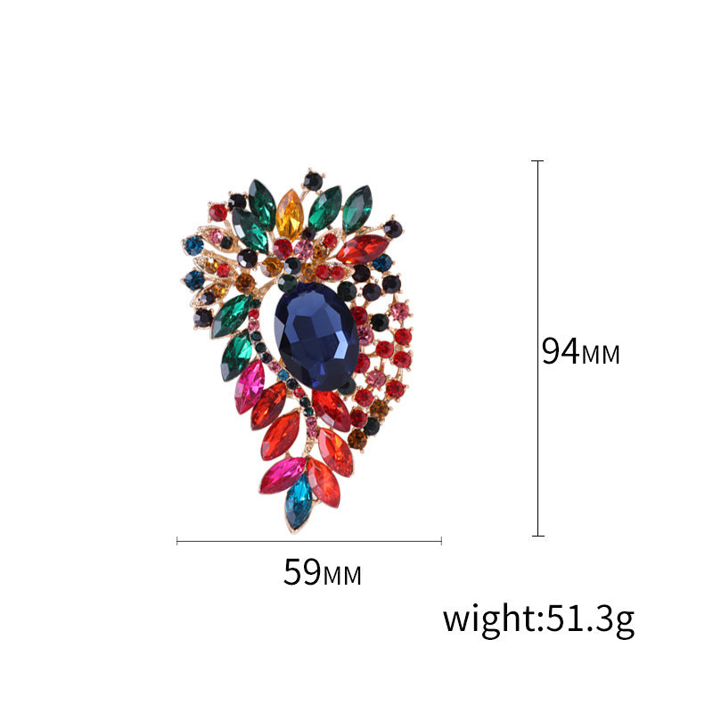 Floral Rhinestone Brooch PA4322