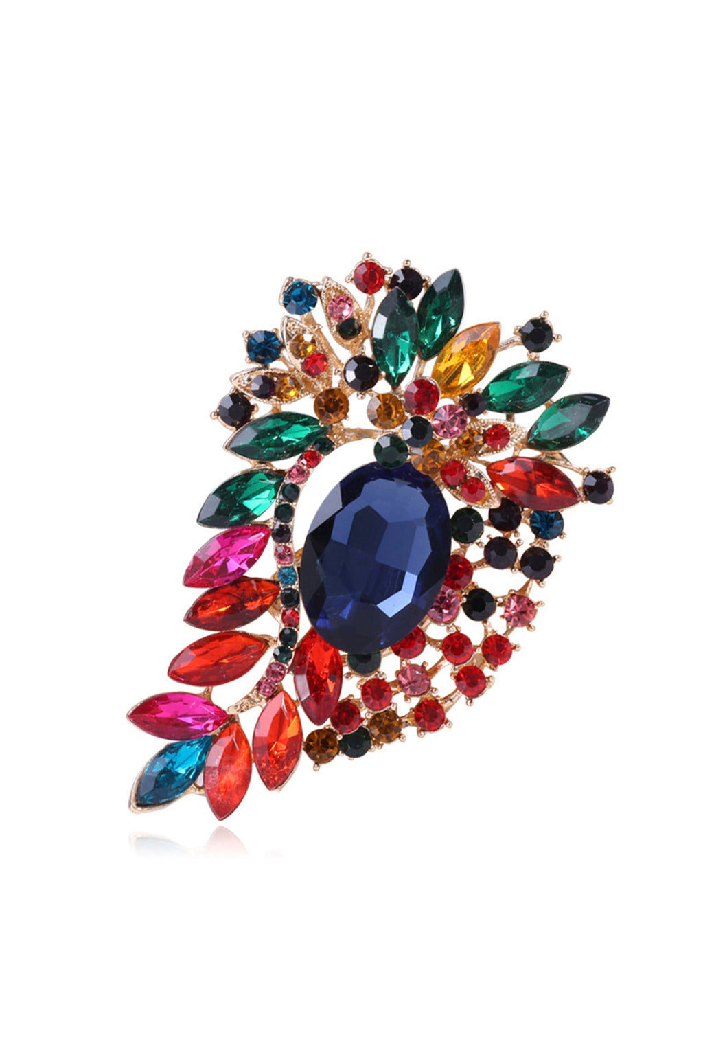 Floral Rhinestone Brooch PA4322