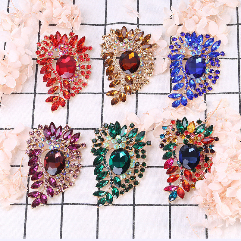 Floral Rhinestone Brooch PA4322