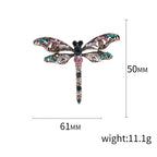 Retro dragonfly Rhinestone Alloy Brooch PA4323