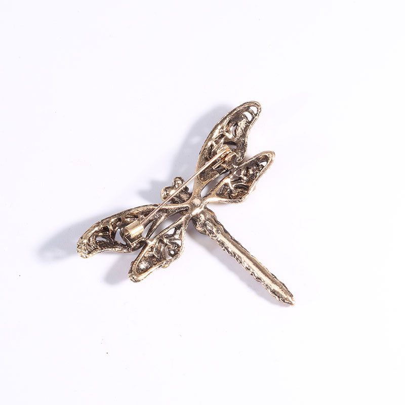 Retro dragonfly Rhinestone Alloy Brooch PA4323
