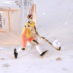Ice Hockey Player Alloy Brooch PA4327