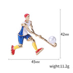 Ice Hockey Player Alloy Brooch PA4327