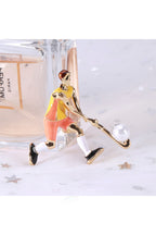 Ice Hockey Player Alloy Brooch PA4327