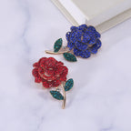 Rose Rhinestone Brooch PA4328