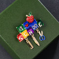 Cube Rhinestone Alloy Brooch PA4334