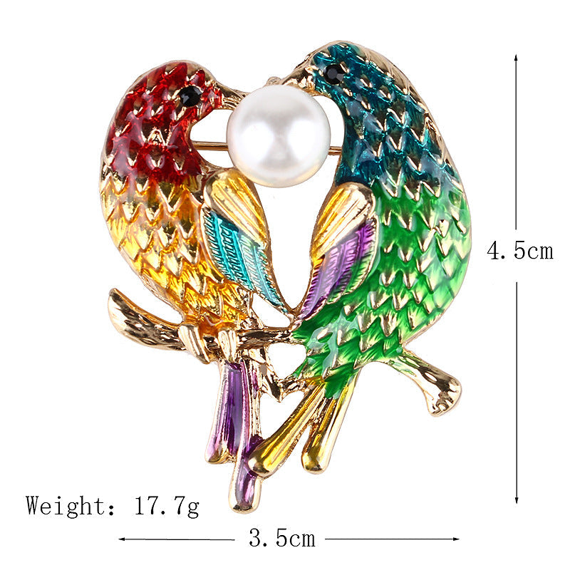 Bird Rhinestone Brooch PA4374