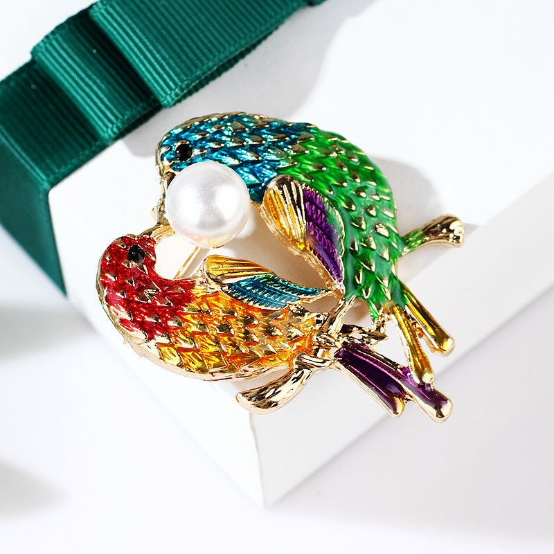 Bird Rhinestone Brooch PA4374