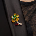 Flower Cubic Zirconia Brooch PA4387