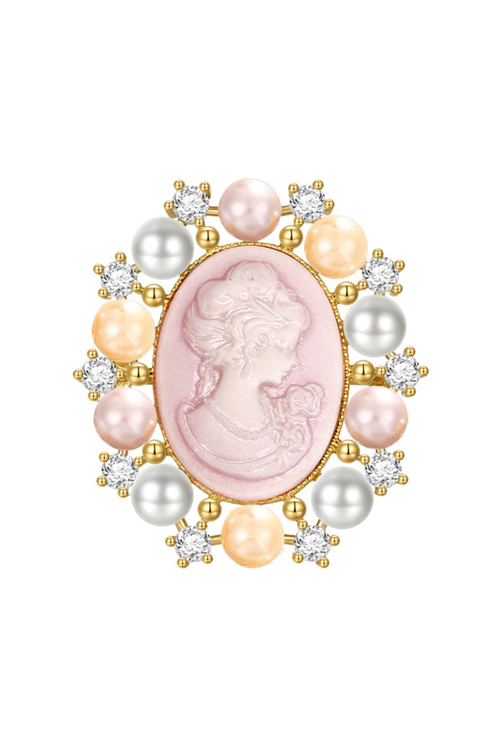 Baroque Portrait Brooch PA4409