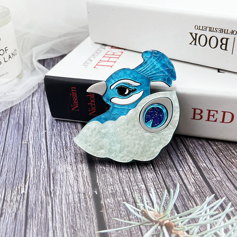 Peacock Acrylic Brooch PA4410
