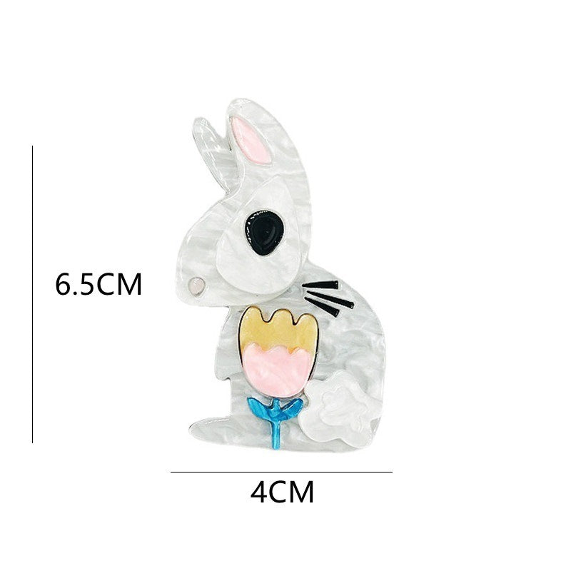 Rabbit Acrylic Brooch PA4411