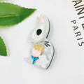 Rabbit Acrylic Brooch PA4411